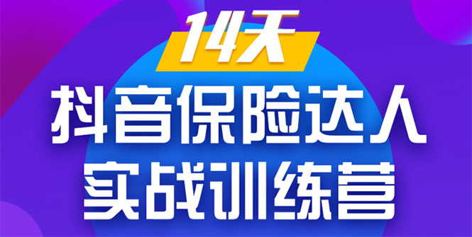 《14天抖音保险达人实战训练营》从0开始-搭建账号-拍摄剪辑-获客到打造爆款-婷好网络资源库