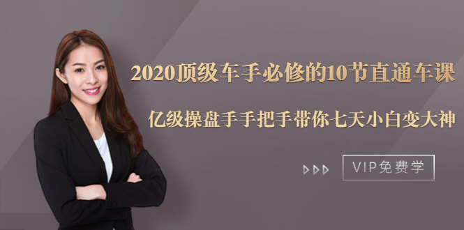 2020顶级车手必修的10节直通车课：亿级操盘手手把手带你七天小白变大神-婷好网络资源库