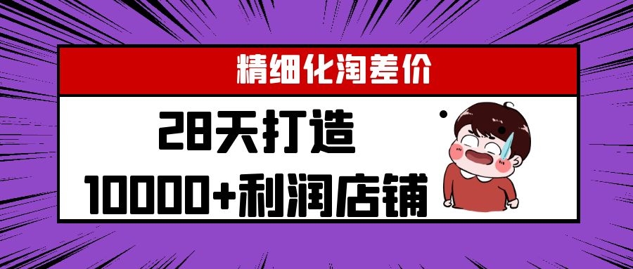 Yl精细化淘差价28天打造10000+利润店铺，精细化选品项目（附软件）-婷好网络资源库