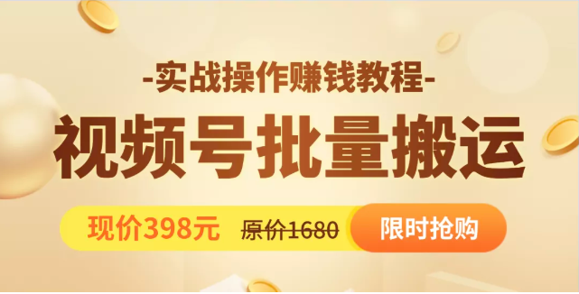 视频号批量运营实战教程，让你一天创作100个高质量视频，日引5W+流量-婷好网络资源库