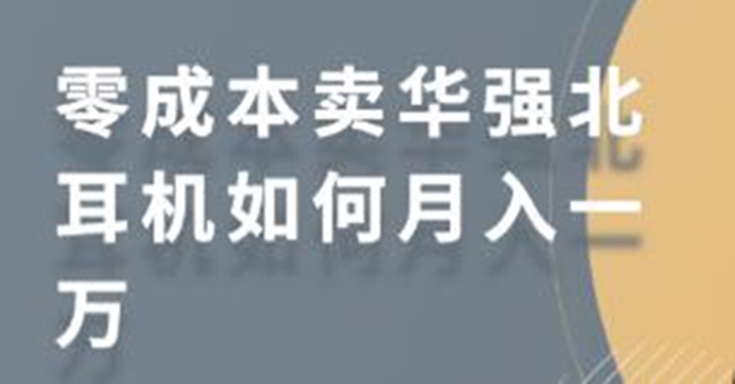 零成本卖华强北耳机如何月入10000+，教你在小红书上卖华强北耳机-婷好网络资源库