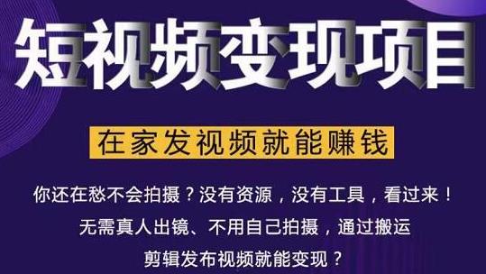 在家也能操作的短视频赚钱项目，无需真人，不用拍摄，纯搬运月入2到5万-婷好网络资源库