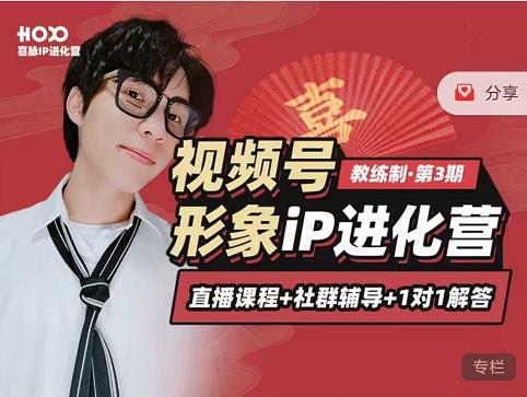 喜脉iP进化营第3-4期：视觉竟争+内容克争+社交竟争，三大竟争视角带你打造超级iP-婷好网络资源库