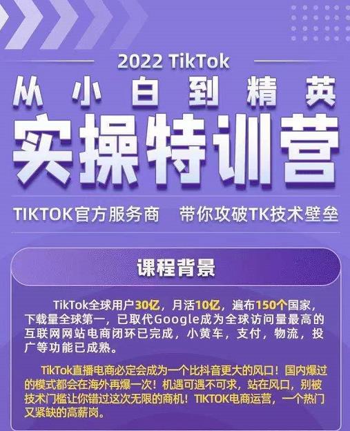 Seven漆·2022Tiktok从小白到精英实操特训营，带你掌握Tiktok账号运营-婷好网络资源库