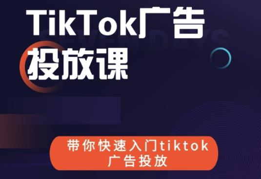 跨境B哥tiktok广告投放课，带你快速入门tiktok广告投放价值1680元-婷好网络资源库
