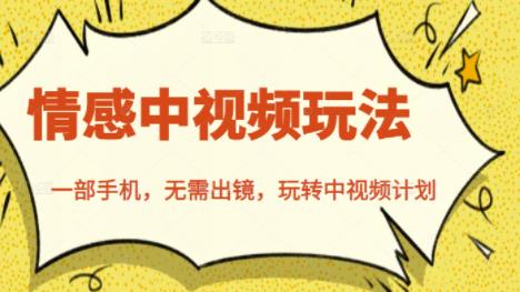 北北情感中视频玩法，一部手机，无需出镜，玩转中视频计划-婷好网络资源库