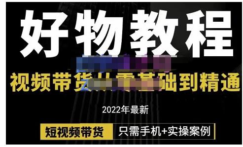 锅锅老师好物分享课程：短视频带货从零基础到精通，只需手机+实操-婷好网络资源库