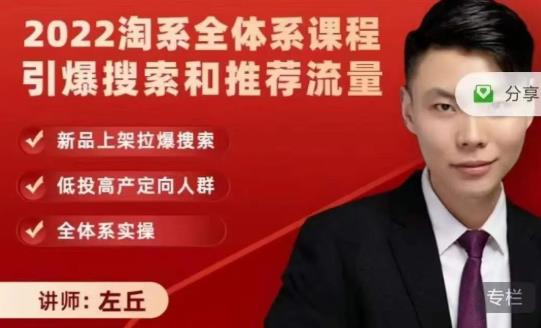 2022淘系全体系课程引爆搜索和推荐流量，新品上架拉爆搜索-婷好网络资源库