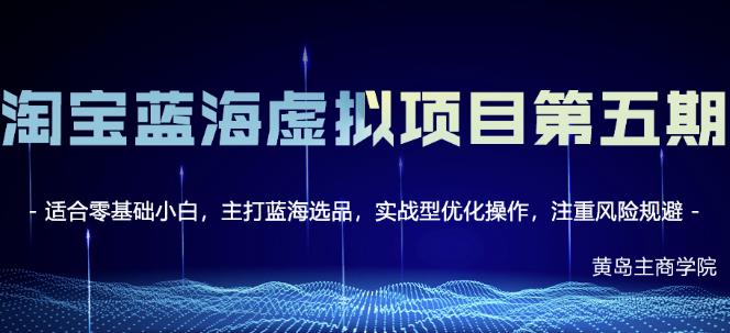 黄岛主淘宝虚拟无货源3.0+4.0+5.0，适合零基础小白，主打蓝海选品，实战型优化操作-婷好网络资源库