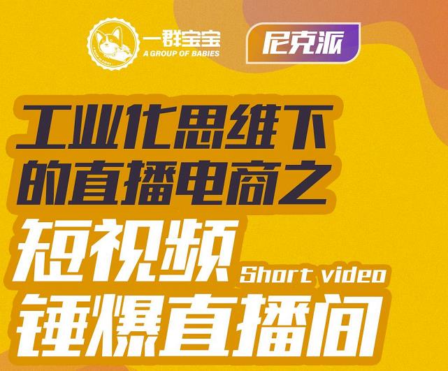 尼克派·工业化思维下的直播电商之短视频锤爆直播间，听话照做执行爆单-婷好网络资源库