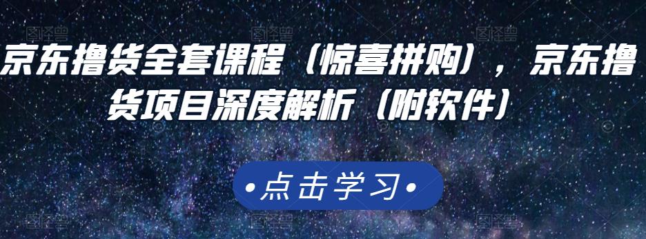 京东撸货全套课程（惊喜拼购），京东撸货项目深度解析（附软件）-婷好网络资源库