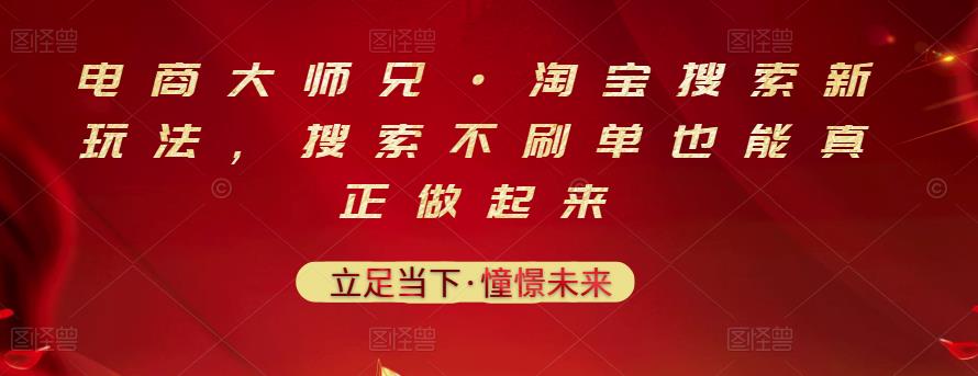 电商大师兄·淘宝搜索新玩法，搜索不刷单也能真正做起来-婷好网络资源库