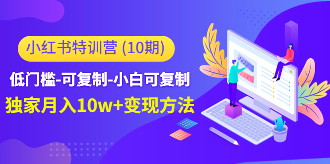 小红书特训营（第10期）低门槛-可复制-小白可复制-独家月入10w+变现方法-婷好网络资源库