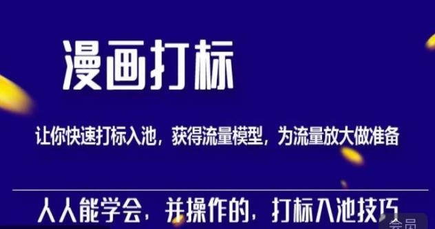 秋秋漫画打标，产品打标入池，建立流量模型，为快速放大流量做准备-婷好网络资源库