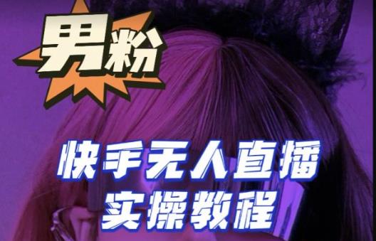 【男粉落地项目】零基础玩转男粉快手无人直播月入3w+，2023快手无人直播实操教程-婷好网络资源库