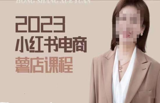 2023小红书电商课，新手小白从0~1玩转小红书薯店电商-婷好网络资源库