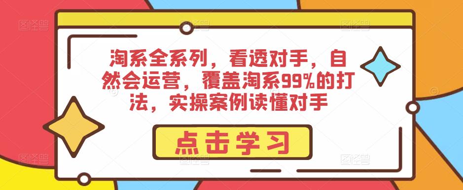 淘系全系列，看透对手，自然会运营，覆盖淘系99%的打法，实操案例读懂对手-婷好网络资源库
