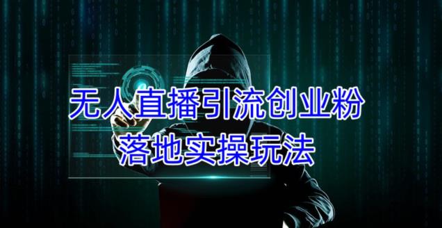 外面收费3980的无人直播引流创业粉落地实操玩法，单日引100+精准创业粉-婷好网络资源库