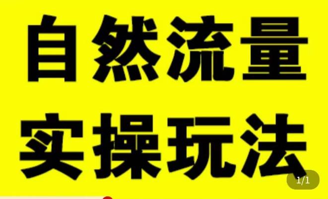 拼多多自然流量天花板，拼多多自然流的实操玩法，自然流量是怎么来的，如何开车带来自然流等知识-婷好网络资源库