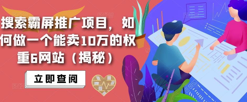 搜索霸屏推广项目，如何做一个能卖10万的权重6网站（揭秘）-婷好网络资源库