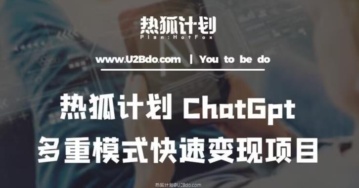 热狐计划：王大陆ChatGpt多重变现实操课，多种模式快速变现-婷好网络资源库