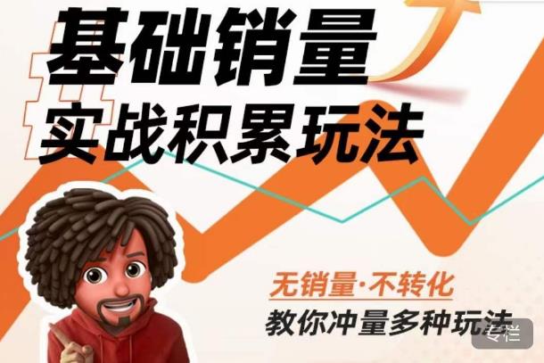 内功丨淘系基础销量实战积累玩法，无销量·不转化，教你冲量多种玩法-婷好网络资源库