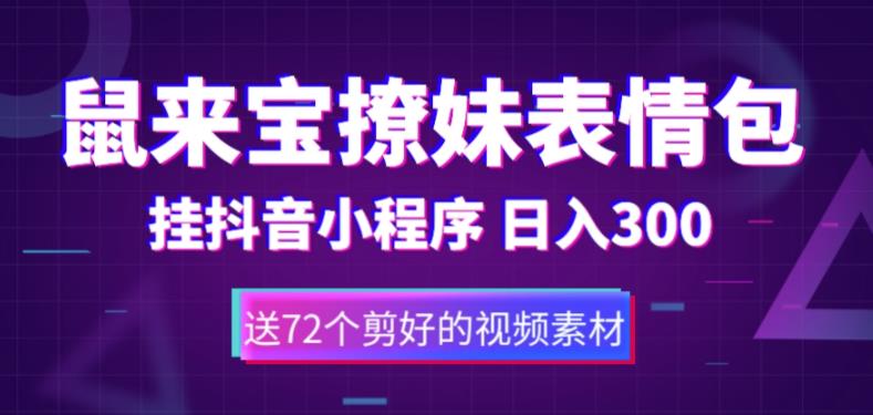 鼠来宝撩妹表情包，通过抖音小程序变现，日入300+（包含72个动画视频素材）-婷好网络资源库