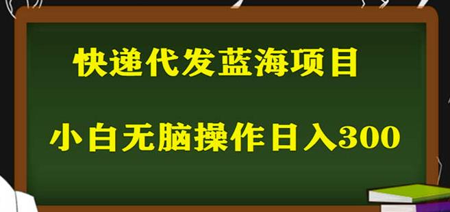 2023最新蓝海快递代发项目，小白零成本照抄也能日入300+-婷好网络资源库