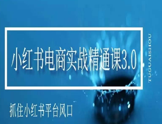 小红书电商实战精通课3.0，抓住小红书平台的风口，不错过有一个赚钱的机会-婷好网络资源库