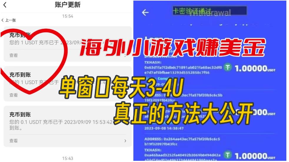 海外小游戏美金项目真正可以达到3-4U单窗口的方法，单台电脑收入300+【揭秘】-婷好网络资源库