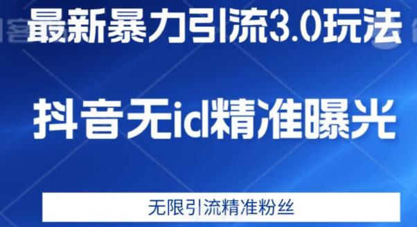 最新暴力引流3.0版本，抖音无id暴力引流各行业精准用户-婷好网络资源库