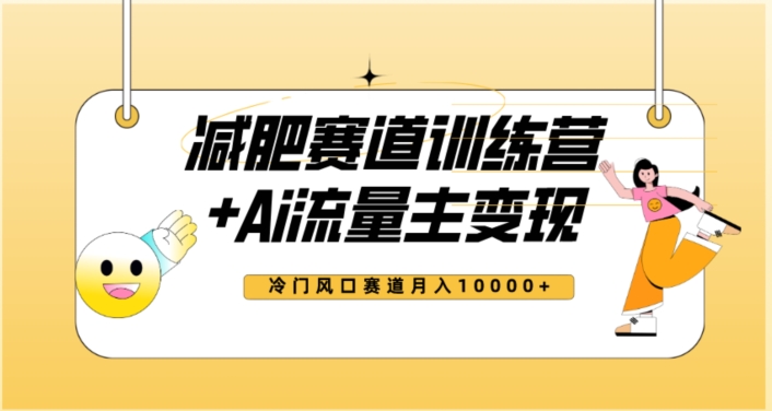 全新减肥赛道AI流量主+训练营变现玩法教程，蓝海冷门赛道小白轻松上手，月入10000+-婷好网络资源库