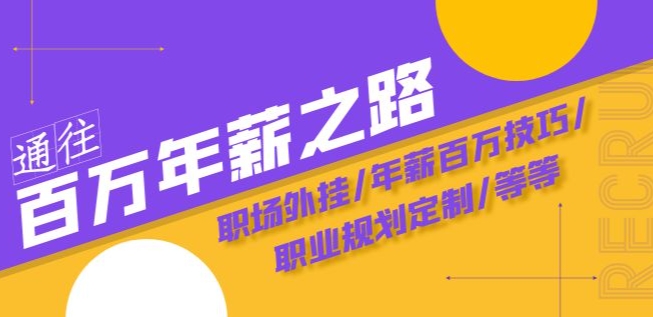 通往百万年薪之路·陪跑训练营：职场外挂/年薪百万技巧/职业规划定制/等等-婷好网络资源库