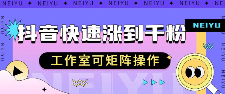 抖音快速涨粉秘籍，教你如何快速涨到千粉，工作室可矩阵操作【揭秘】-婷好网络资源库