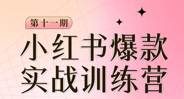 小红书博主爆款训练营第11期，手把手教你从0-1做小红书，从定位到起号到变现-婷好网络资源库