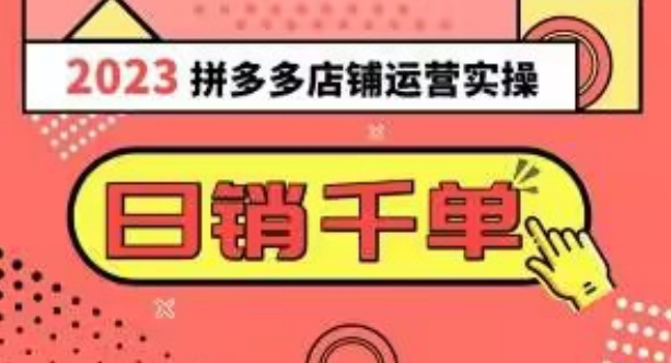 2023拼多多运营实操，每天30分钟日销1000＋，爆款选品技巧大全（10节课）-婷好网络资源库