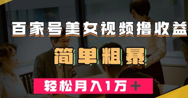百家号美女视频撸收益，几分钟一条视频，轻松月入万元【揭秘】-婷好网络资源库