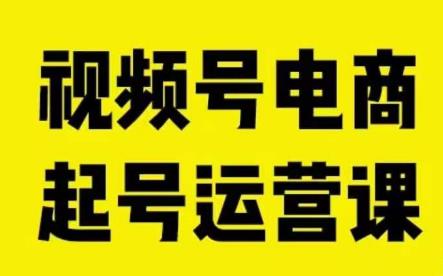 视频号电商起号运营课，教新人如何自然流起号，助力商家0-1突破-婷好网络资源库