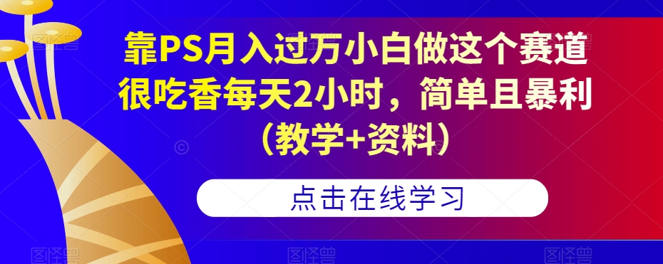 靠PS月入过万小白做这个赛道很吃香每天2小时，简单且暴利（教学+资料）-婷好网络资源库