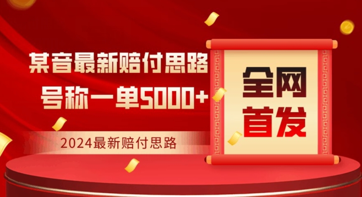 全网首发，2024最新抖音赔付项目，号称一单5000+保姆级拆解【仅揭秘】-婷好网络资源库