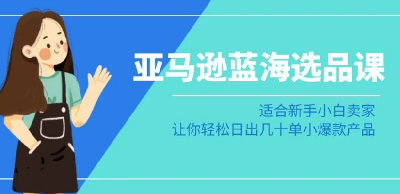 亚马逊-蓝海选品课：适合新手小白卖家，让你轻松日出几十单小爆款产品-婷好网络资源库