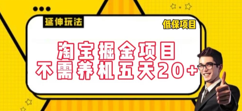 淘宝掘金项目，不需养机，五天20+，每天只需要花三四个小时【揭秘】-婷好网络资源库