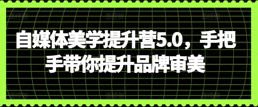 自媒体美学提升营5.0，手把手带你提升品牌审美-婷好网络资源库