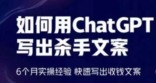 如何用ChatGPT写出杀手文案，6个月实操经验，快速写出收钱文案-婷好网络资源库