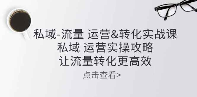 （10739期）私域-流量 运营&转化实操课：私域 运营实操攻略 让流量转化更高效