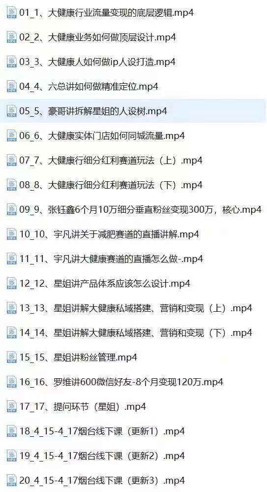 （10871期）大健康 流量 变现2.0：拓高变现 流量/成高客单/低粉高变现/只讲落地实战