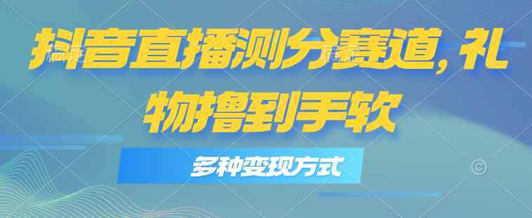 （11380期）抖音直播测分赛道，多种变现方式，轻松日入1000+