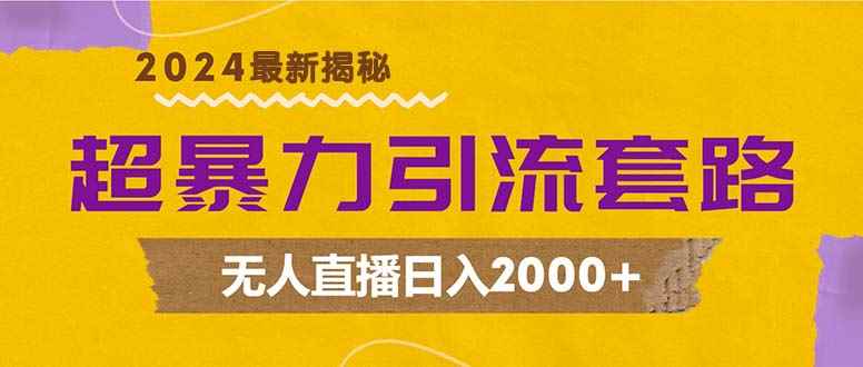（12800期）超暴力引流套路，无人直播日入2000+