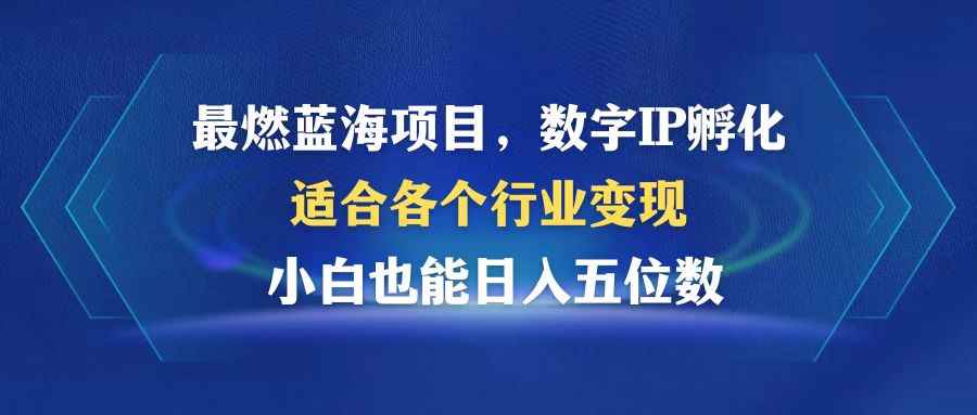 图片[1]-（12941期）最燃蓝海项目  数字IP孵化  适合各个行业变现  小白也能日入5位数