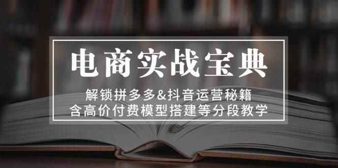 （13195期）电商实战宝典 解锁拼多多&抖音运营秘籍 含高价付费模型搭建等分段教学